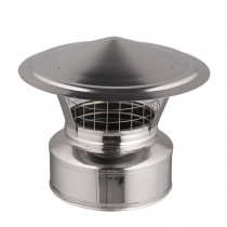 ROESTVRIJSTALEN REGENKAP MET VONKBESCHERMING Ø 130-150-180-200MM